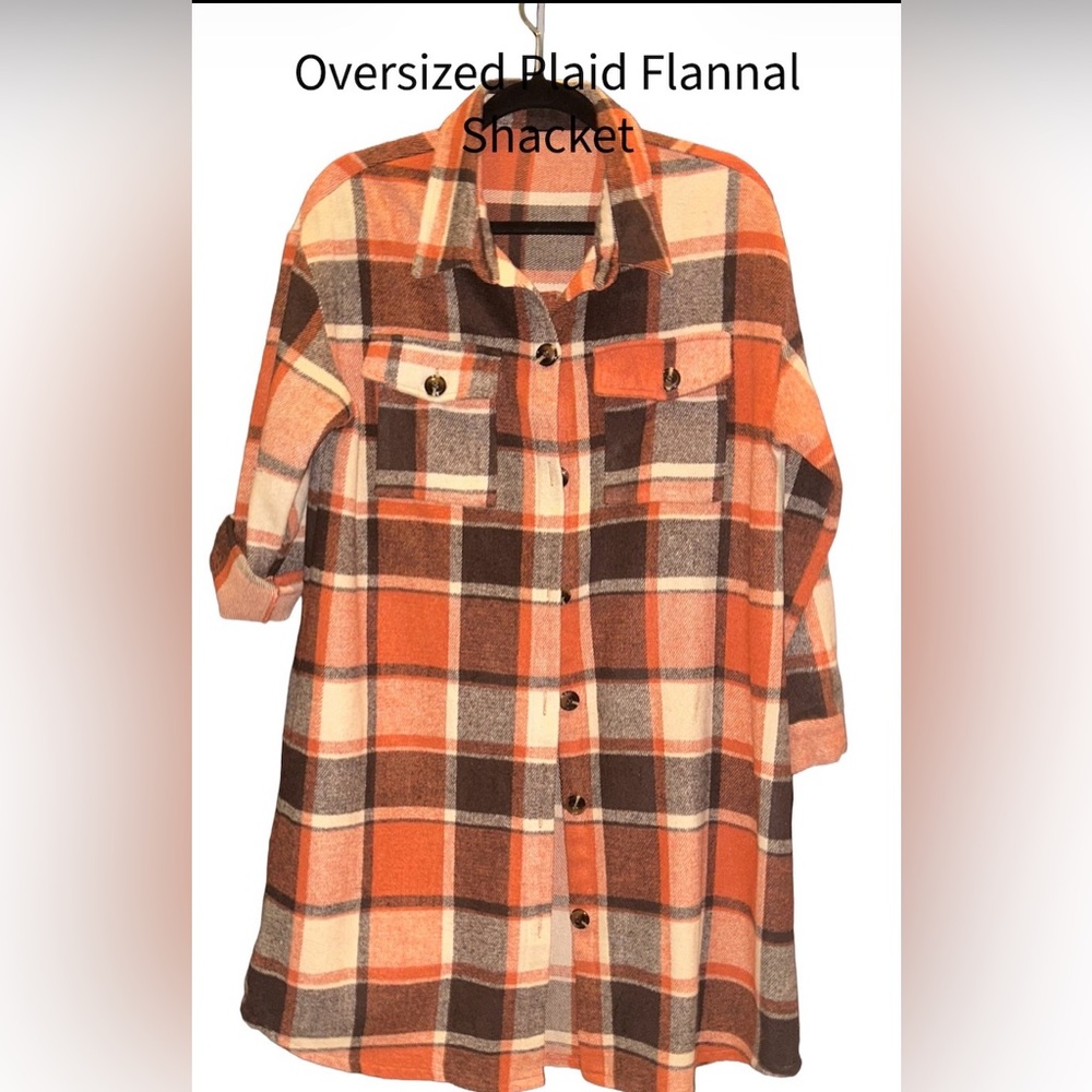 ❄️Oversized Plaid Flannel Shacket❄️‎